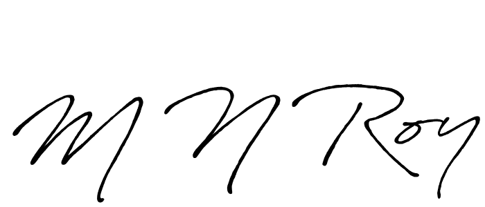 The best way (Antro_Vectra_Bolder) to make a short signature is to pick only two or three words in your name. The name M N Roy include a total of six letters. For converting this name. M N Roy signature style 7 images and pictures png