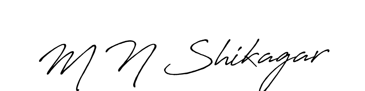 How to make M N Shikagar signature? Antro_Vectra_Bolder is a professional autograph style. Create handwritten signature for M N Shikagar name. M N Shikagar signature style 7 images and pictures png