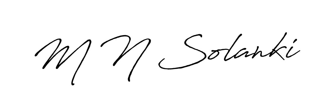 if you are searching for the best signature style for your name M N Solanki. so please give up your signature search. here we have designed multiple signature styles  using Antro_Vectra_Bolder. M N Solanki signature style 7 images and pictures png