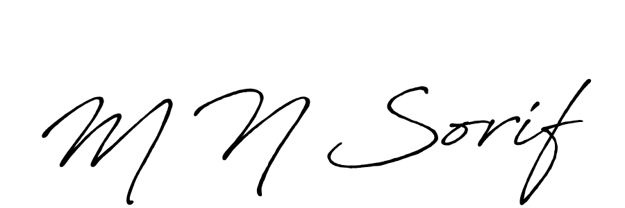 You should practise on your own different ways (Antro_Vectra_Bolder) to write your name (M N Sorif) in signature. don't let someone else do it for you. M N Sorif signature style 7 images and pictures png