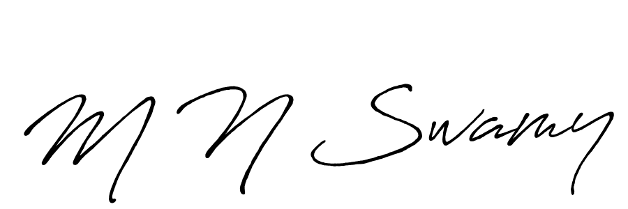 How to make M N Swamy signature? Antro_Vectra_Bolder is a professional autograph style. Create handwritten signature for M N Swamy name. M N Swamy signature style 7 images and pictures png