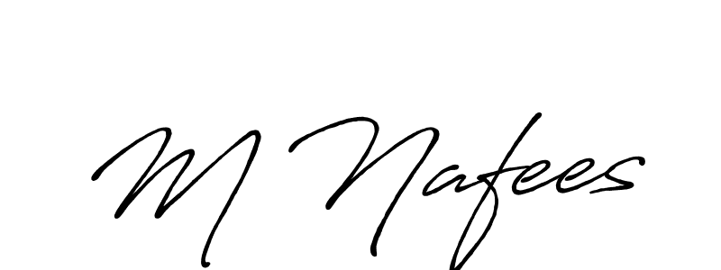 if you are searching for the best signature style for your name M Nafees. so please give up your signature search. here we have designed multiple signature styles  using Antro_Vectra_Bolder. M Nafees signature style 7 images and pictures png