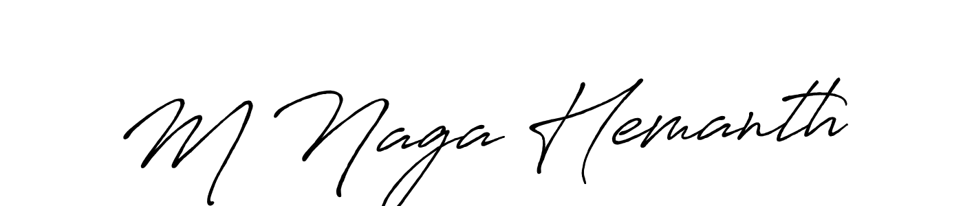 Similarly Antro_Vectra_Bolder is the best handwritten signature design. Signature creator online .You can use it as an online autograph creator for name M Naga Hemanth. M Naga Hemanth signature style 7 images and pictures png