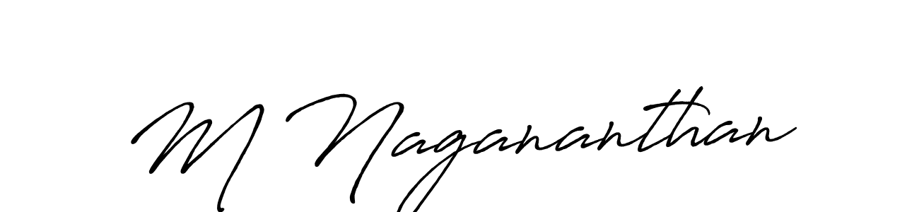 Design your own signature with our free online signature maker. With this signature software, you can create a handwritten (Antro_Vectra_Bolder) signature for name M Nagananthan. M Nagananthan signature style 7 images and pictures png