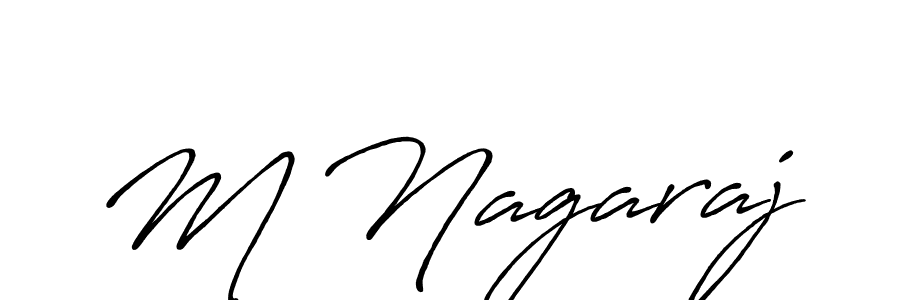The best way (Antro_Vectra_Bolder) to make a short signature is to pick only two or three words in your name. The name M Nagaraj include a total of six letters. For converting this name. M Nagaraj signature style 7 images and pictures png