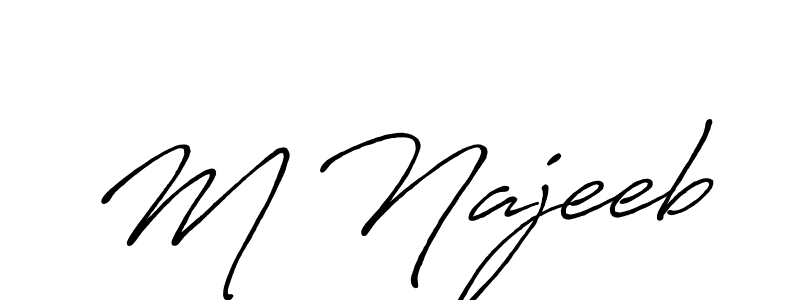 Also we have M Najeeb name is the best signature style. Create professional handwritten signature collection using Antro_Vectra_Bolder autograph style. M Najeeb signature style 7 images and pictures png