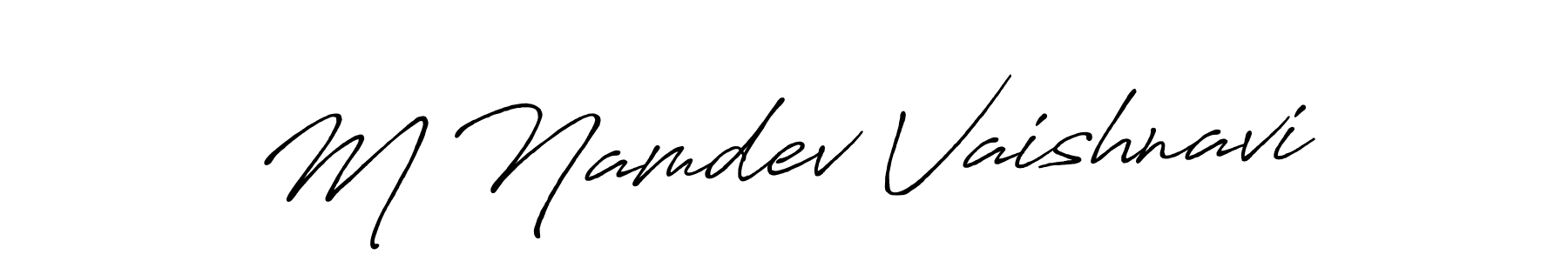 Similarly Antro_Vectra_Bolder is the best handwritten signature design. Signature creator online .You can use it as an online autograph creator for name M Namdev Vaishnavi. M Namdev Vaishnavi signature style 7 images and pictures png