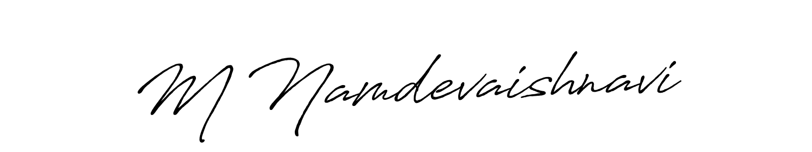 How to make M Namdevaishnavi signature? Antro_Vectra_Bolder is a professional autograph style. Create handwritten signature for M Namdevaishnavi name. M Namdevaishnavi signature style 7 images and pictures png