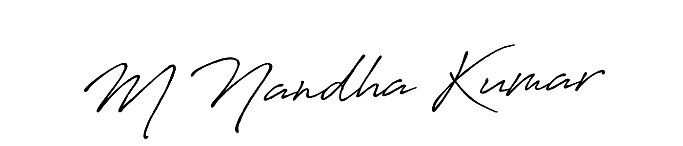 M Nandha Kumar stylish signature style. Best Handwritten Sign (Antro_Vectra_Bolder) for my name. Handwritten Signature Collection Ideas for my name M Nandha Kumar. M Nandha Kumar signature style 7 images and pictures png