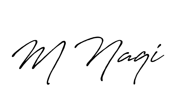 Also You can easily find your signature by using the search form. We will create M Naqi name handwritten signature images for you free of cost using Antro_Vectra_Bolder sign style. M Naqi signature style 7 images and pictures png