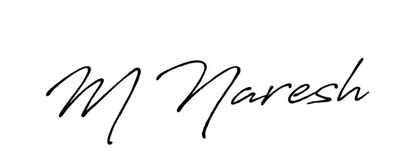 How to make M Naresh signature? Antro_Vectra_Bolder is a professional autograph style. Create handwritten signature for M Naresh name. M Naresh signature style 7 images and pictures png