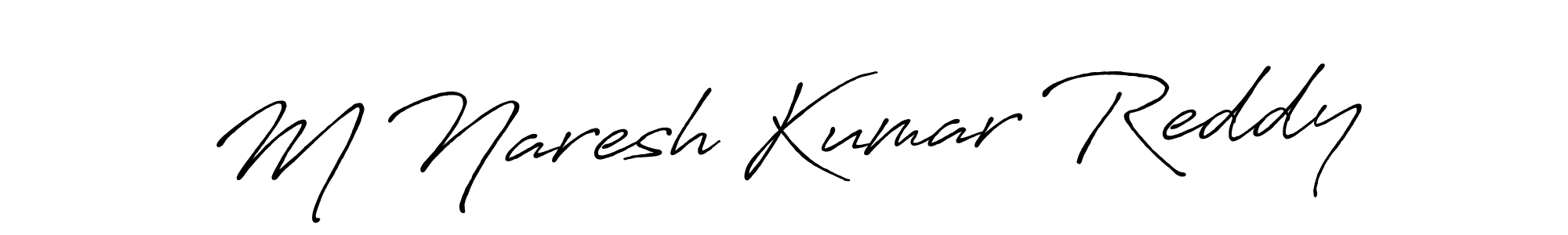 Antro_Vectra_Bolder is a professional signature style that is perfect for those who want to add a touch of class to their signature. It is also a great choice for those who want to make their signature more unique. Get M Naresh Kumar Reddy name to fancy signature for free. M Naresh Kumar Reddy signature style 7 images and pictures png