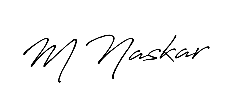 How to make M Naskar name signature. Use Antro_Vectra_Bolder style for creating short signs online. This is the latest handwritten sign. M Naskar signature style 7 images and pictures png