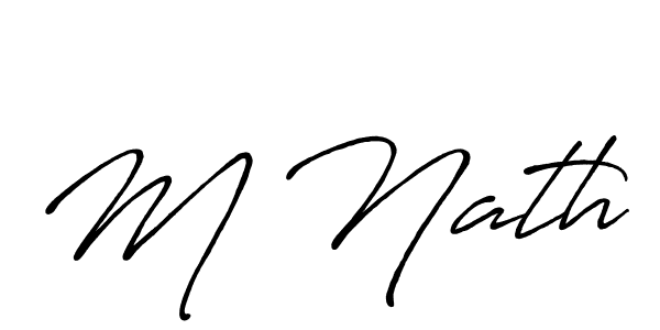 How to make M Nath signature? Antro_Vectra_Bolder is a professional autograph style. Create handwritten signature for M Nath name. M Nath signature style 7 images and pictures png