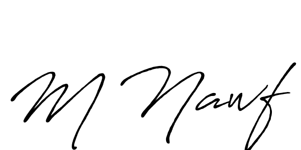 Also You can easily find your signature by using the search form. We will create M Nawf name handwritten signature images for you free of cost using Antro_Vectra_Bolder sign style. M Nawf signature style 7 images and pictures png