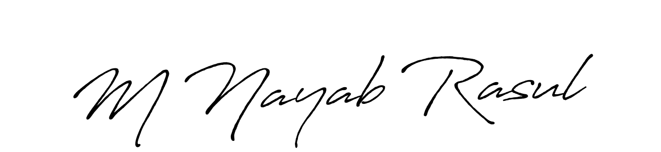 if you are searching for the best signature style for your name M Nayab Rasul. so please give up your signature search. here we have designed multiple signature styles  using Antro_Vectra_Bolder. M Nayab Rasul signature style 7 images and pictures png
