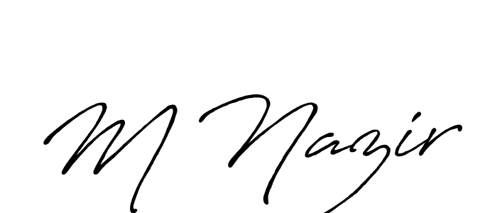 How to make M Nazir signature? Antro_Vectra_Bolder is a professional autograph style. Create handwritten signature for M Nazir name. M Nazir signature style 7 images and pictures png