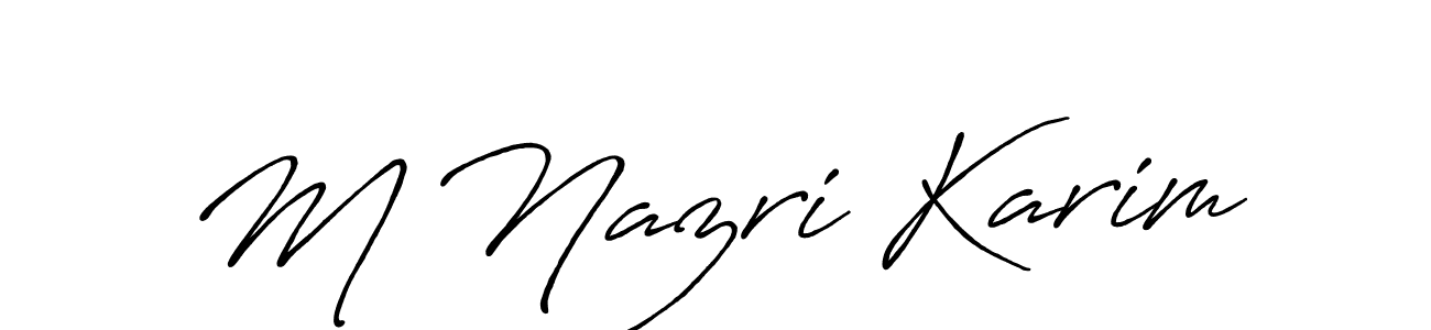 This is the best signature style for the M Nazri Karim name. Also you like these signature font (Antro_Vectra_Bolder). Mix name signature. M Nazri Karim signature style 7 images and pictures png