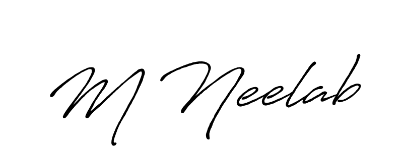 How to make M Neelab signature? Antro_Vectra_Bolder is a professional autograph style. Create handwritten signature for M Neelab name. M Neelab signature style 7 images and pictures png