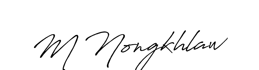 Make a short M Nongkhlaw signature style. Manage your documents anywhere anytime using Antro_Vectra_Bolder. Create and add eSignatures, submit forms, share and send files easily. M Nongkhlaw signature style 7 images and pictures png