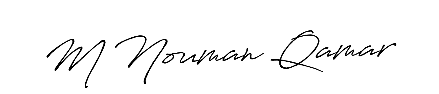 Create a beautiful signature design for name M Nouman Qamar. With this signature (Antro_Vectra_Bolder) fonts, you can make a handwritten signature for free. M Nouman Qamar signature style 7 images and pictures png