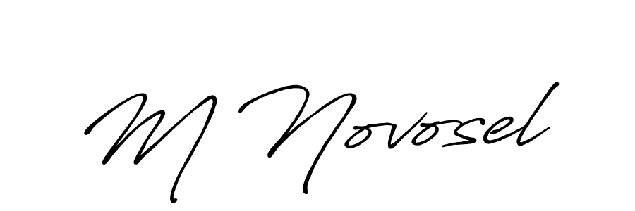 The best way (Antro_Vectra_Bolder) to make a short signature is to pick only two or three words in your name. The name M Novosel include a total of six letters. For converting this name. M Novosel signature style 7 images and pictures png