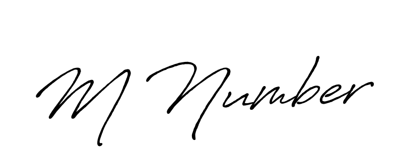 Design your own signature with our free online signature maker. With this signature software, you can create a handwritten (Antro_Vectra_Bolder) signature for name M Number. M Number signature style 7 images and pictures png