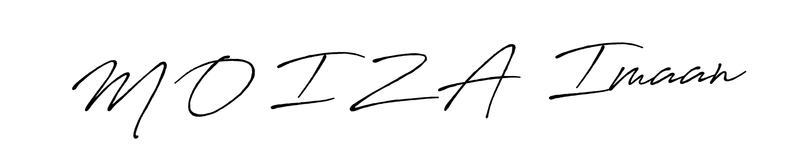 Design your own signature with our free online signature maker. With this signature software, you can create a handwritten (Antro_Vectra_Bolder) signature for name M O I Z A  Imaan. M O I Z A  Imaan signature style 7 images and pictures png