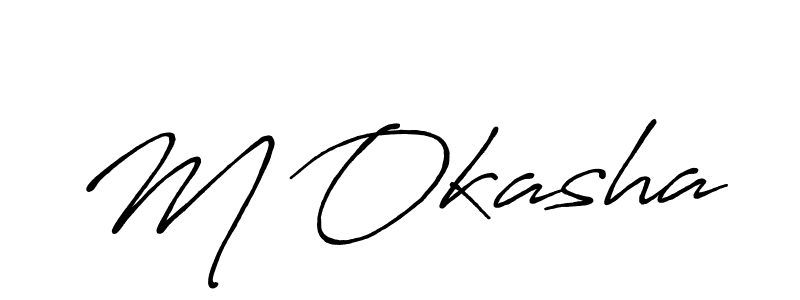 Design your own signature with our free online signature maker. With this signature software, you can create a handwritten (Antro_Vectra_Bolder) signature for name M Okasha. M Okasha signature style 7 images and pictures png