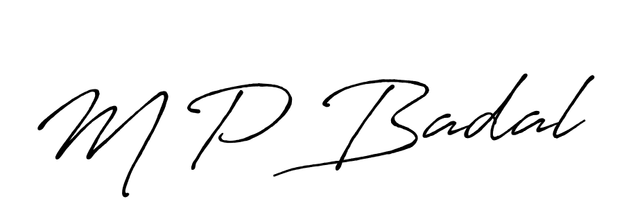 How to make M P Badal signature? Antro_Vectra_Bolder is a professional autograph style. Create handwritten signature for M P Badal name. M P Badal signature style 7 images and pictures png