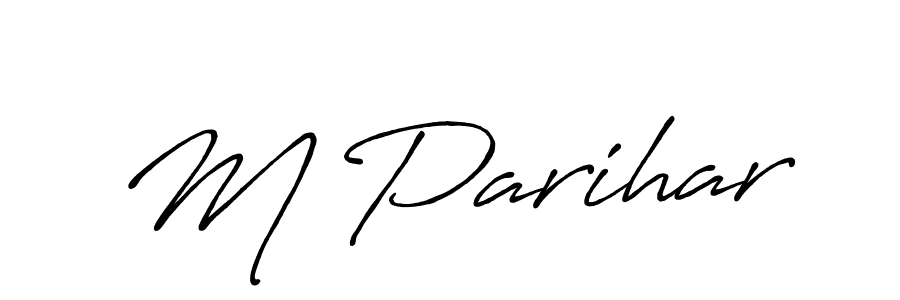 Similarly Antro_Vectra_Bolder is the best handwritten signature design. Signature creator online .You can use it as an online autograph creator for name M Parihar. M Parihar signature style 7 images and pictures png