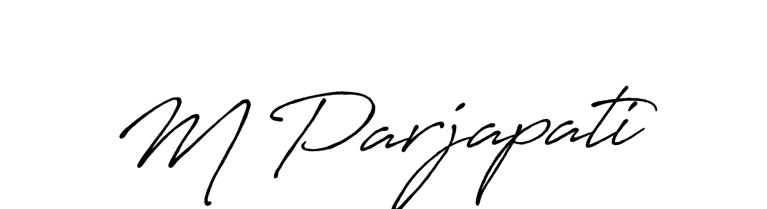 Design your own signature with our free online signature maker. With this signature software, you can create a handwritten (Antro_Vectra_Bolder) signature for name M Parjapati. M Parjapati signature style 7 images and pictures png