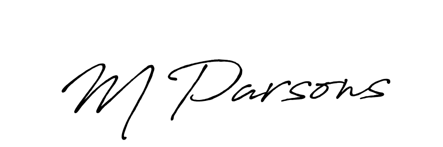 M Parsons stylish signature style. Best Handwritten Sign (Antro_Vectra_Bolder) for my name. Handwritten Signature Collection Ideas for my name M Parsons. M Parsons signature style 7 images and pictures png