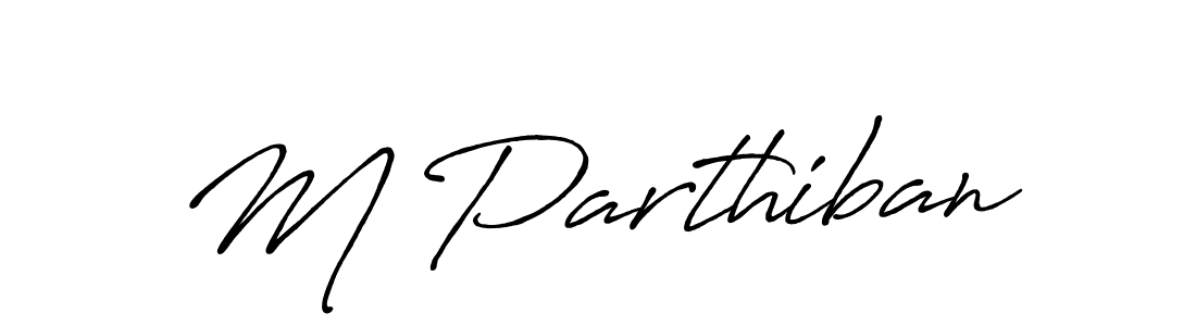 if you are searching for the best signature style for your name M Parthiban. so please give up your signature search. here we have designed multiple signature styles  using Antro_Vectra_Bolder. M Parthiban signature style 7 images and pictures png
