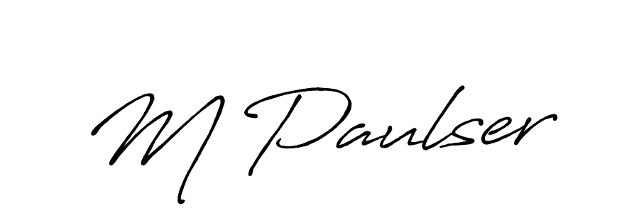 if you are searching for the best signature style for your name M Paulser. so please give up your signature search. here we have designed multiple signature styles  using Antro_Vectra_Bolder. M Paulser signature style 7 images and pictures png