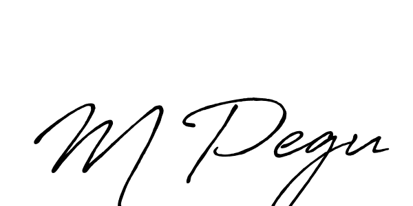 if you are searching for the best signature style for your name M Pegu. so please give up your signature search. here we have designed multiple signature styles  using Antro_Vectra_Bolder. M Pegu signature style 7 images and pictures png