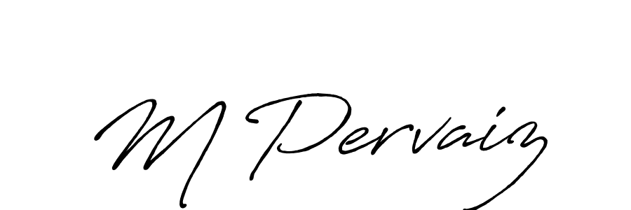 How to make M Pervaiz signature? Antro_Vectra_Bolder is a professional autograph style. Create handwritten signature for M Pervaiz name. M Pervaiz signature style 7 images and pictures png