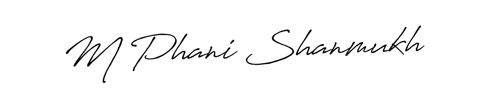 How to make M Phani Shanmukh signature? Antro_Vectra_Bolder is a professional autograph style. Create handwritten signature for M Phani Shanmukh name. M Phani Shanmukh signature style 7 images and pictures png