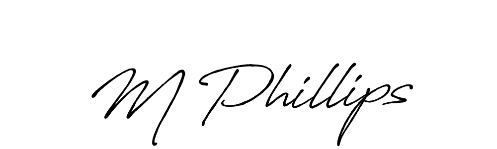 M Phillips stylish signature style. Best Handwritten Sign (Antro_Vectra_Bolder) for my name. Handwritten Signature Collection Ideas for my name M Phillips. M Phillips signature style 7 images and pictures png