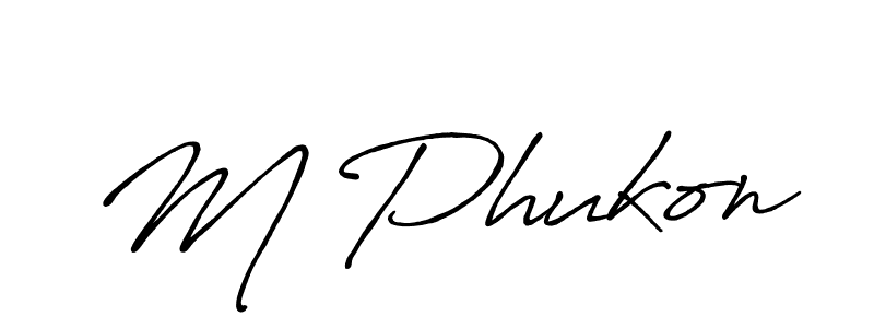 Once you've used our free online signature maker to create your best signature Antro_Vectra_Bolder style, it's time to enjoy all of the benefits that M Phukon name signing documents. M Phukon signature style 7 images and pictures png