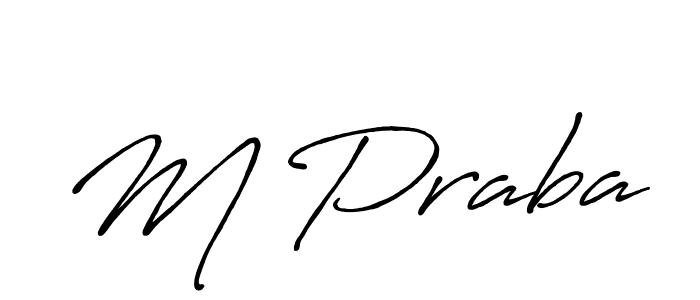How to make M Praba name signature. Use Antro_Vectra_Bolder style for creating short signs online. This is the latest handwritten sign. M Praba signature style 7 images and pictures png