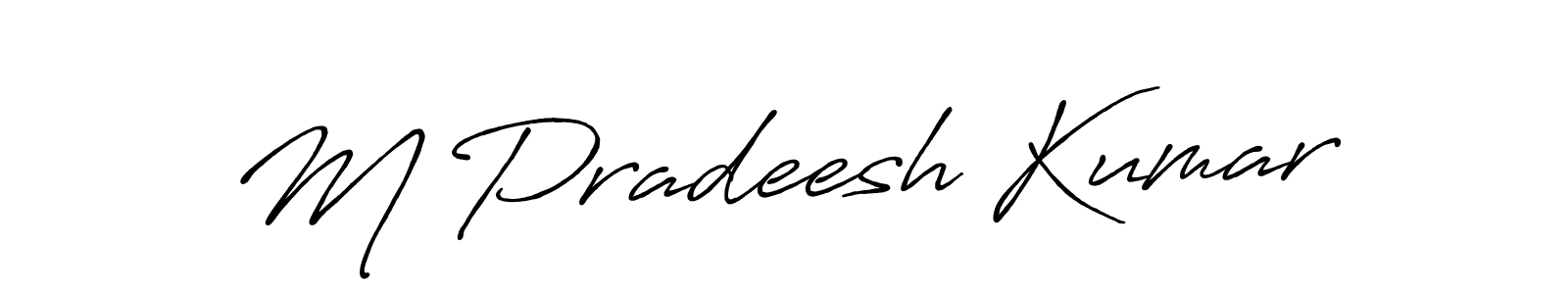 Make a beautiful signature design for name M Pradeesh Kumar. Use this online signature maker to create a handwritten signature for free. M Pradeesh Kumar signature style 7 images and pictures png