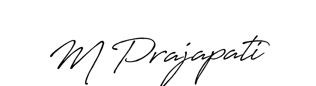 Design your own signature with our free online signature maker. With this signature software, you can create a handwritten (Antro_Vectra_Bolder) signature for name M Prajapati. M Prajapati signature style 7 images and pictures png