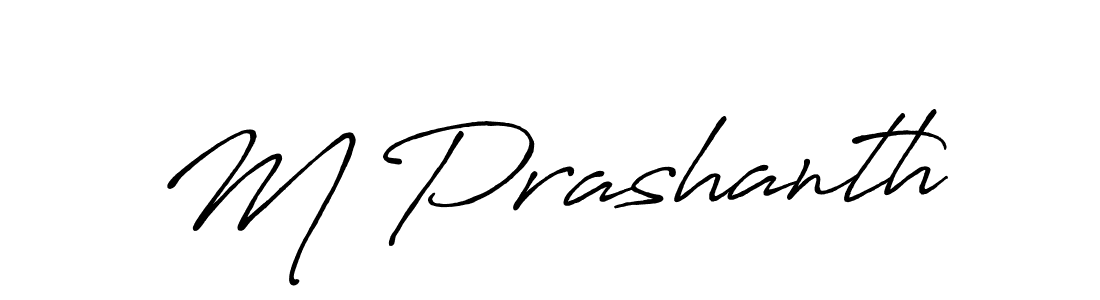 M Prashanth stylish signature style. Best Handwritten Sign (Antro_Vectra_Bolder) for my name. Handwritten Signature Collection Ideas for my name M Prashanth. M Prashanth signature style 7 images and pictures png