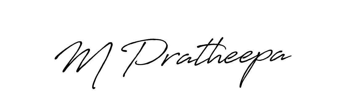 if you are searching for the best signature style for your name M Pratheepa. so please give up your signature search. here we have designed multiple signature styles  using Antro_Vectra_Bolder. M Pratheepa signature style 7 images and pictures png