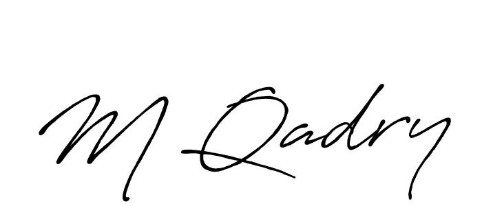 Create a beautiful signature design for name M Qadry. With this signature (Antro_Vectra_Bolder) fonts, you can make a handwritten signature for free. M Qadry signature style 7 images and pictures png