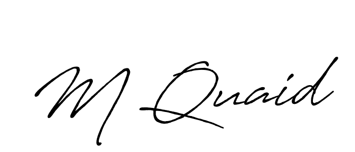 Create a beautiful signature design for name M Quaid. With this signature (Antro_Vectra_Bolder) fonts, you can make a handwritten signature for free. M Quaid signature style 7 images and pictures png