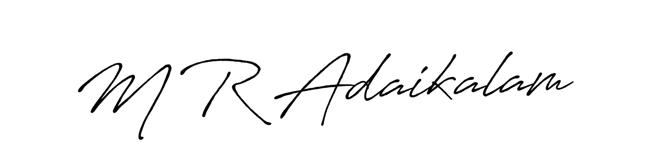 Also we have M R Adaikalam name is the best signature style. Create professional handwritten signature collection using Antro_Vectra_Bolder autograph style. M R Adaikalam signature style 7 images and pictures png