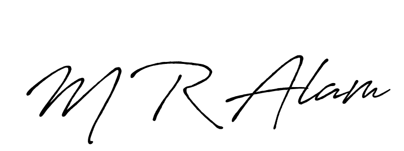 How to make M R Alam signature? Antro_Vectra_Bolder is a professional autograph style. Create handwritten signature for M R Alam name. M R Alam signature style 7 images and pictures png