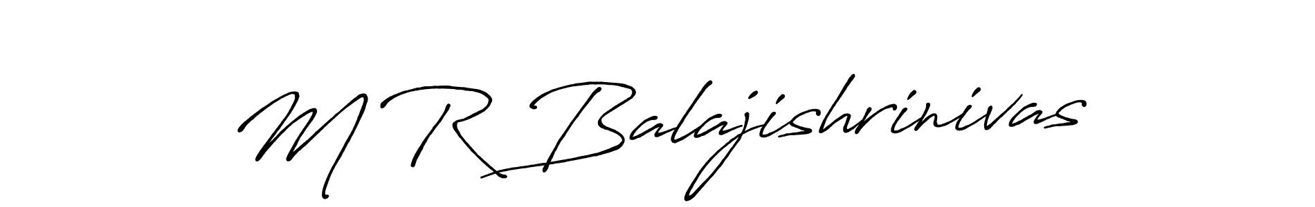 Create a beautiful signature design for name M R Balajishrinivas. With this signature (Antro_Vectra_Bolder) fonts, you can make a handwritten signature for free. M R Balajishrinivas signature style 7 images and pictures png